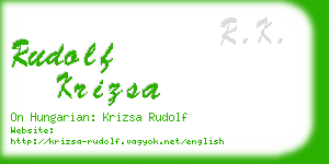 rudolf krizsa business card